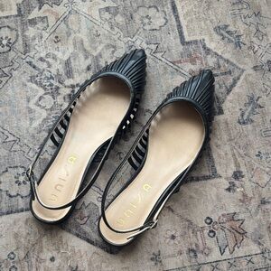 Unisa Black Strappy Flats